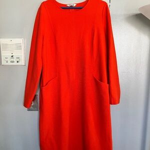 Boden Shift Dress - Bright Aperol - Size US 14L - Cotton Blend